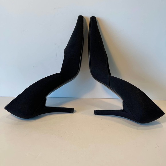 Stuart Weitzman Black Fabric High Heel Pumps Size 6M - Picture 6 of 8